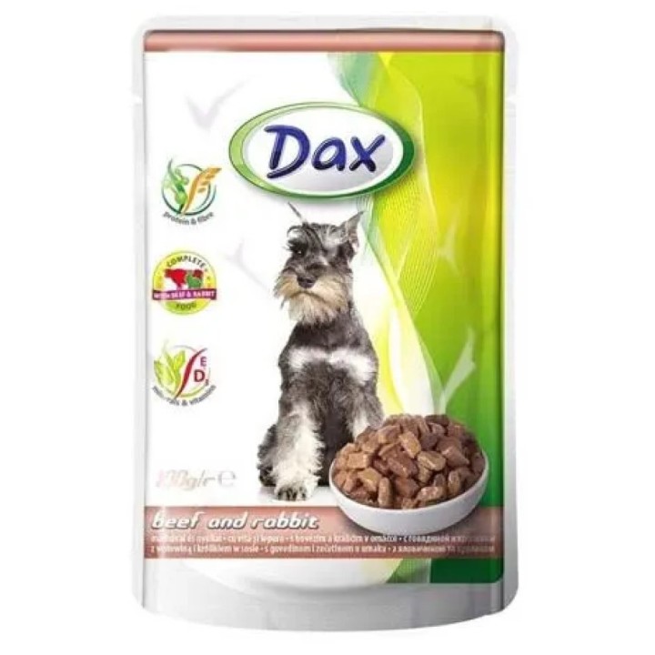 Dax 100g kapsa hovězí s králikem dog / karton
